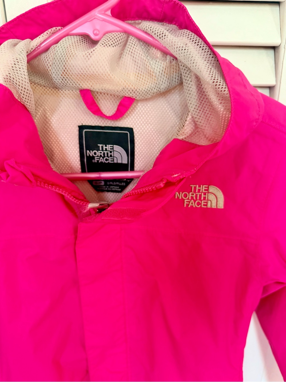 The North Face Girls Bright Pink Rain Jacket